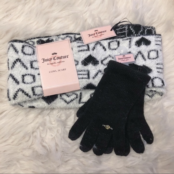 Juicy Couture Accessories - 👑 Juicy Couture Scarf & Texting Gloves Set